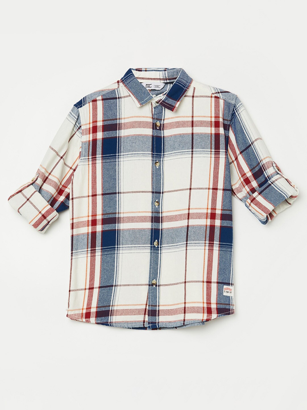 

Fame Forever by Lifestyle Boys White Tartan Checks Checked Casual Shirt