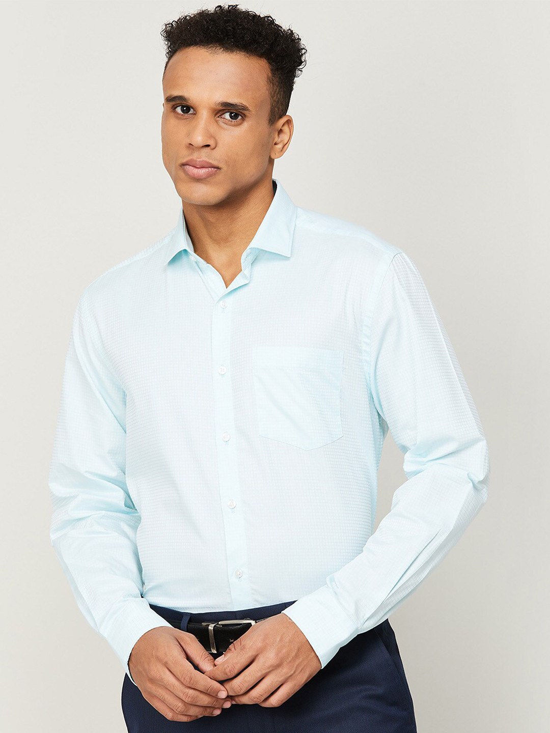 

CODE by Lifestyle Men Blue Casual Shirt