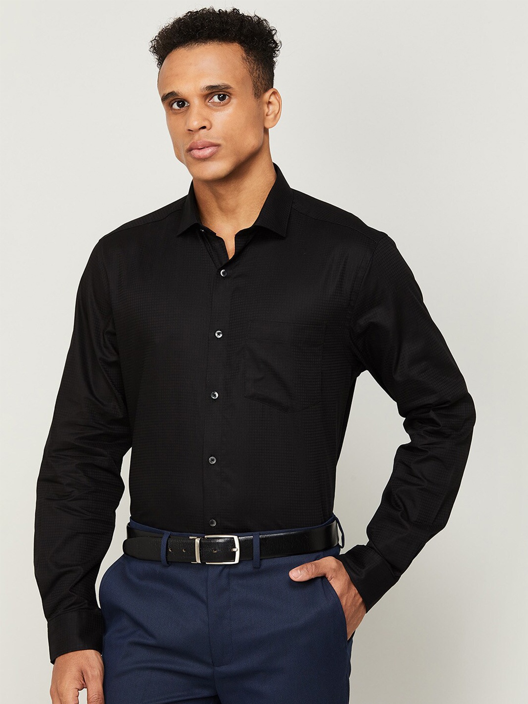 

CODE by Lifestyle Men Black Casual Shirt