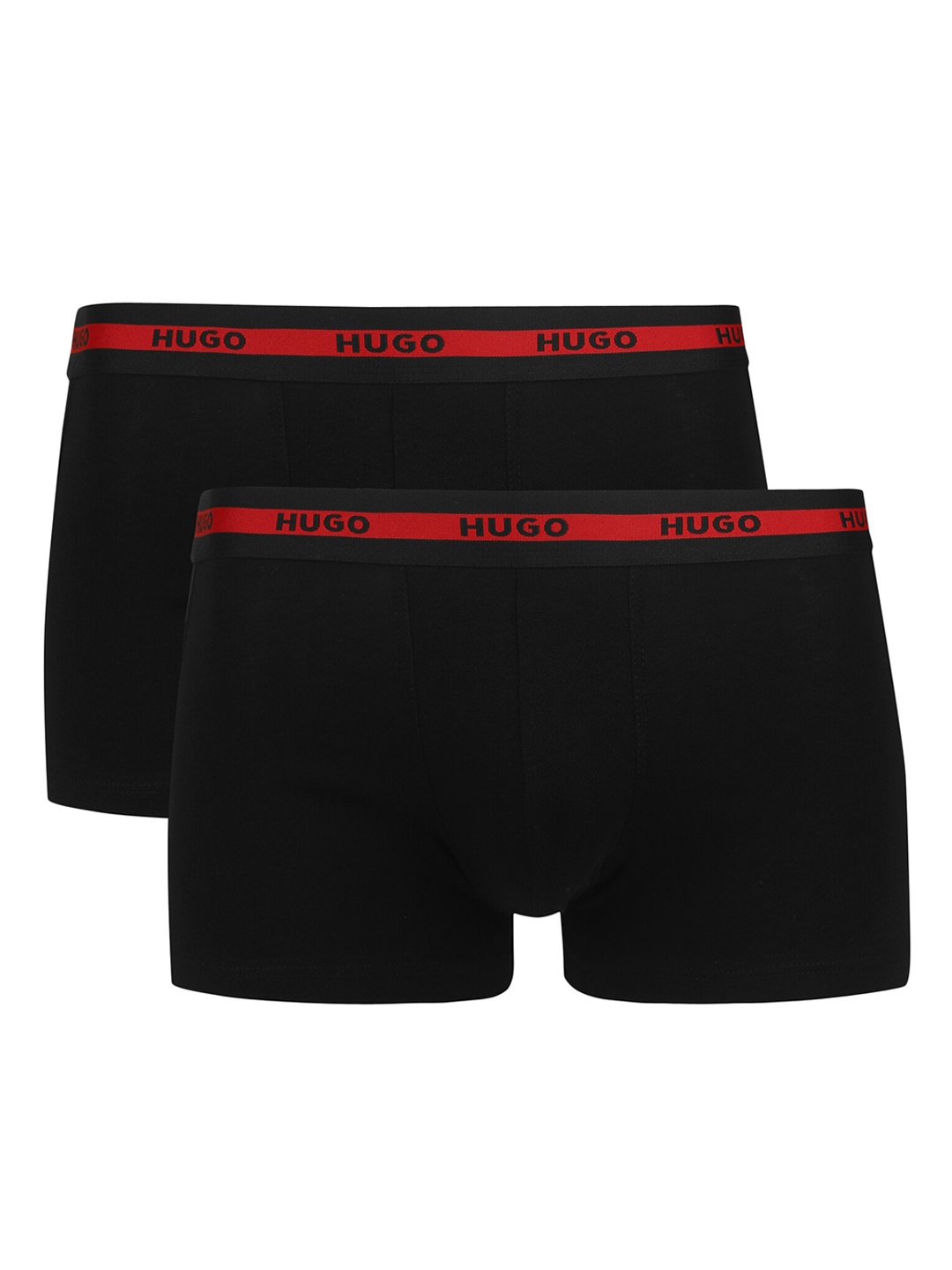 

HUGO Men Black Pack Of 2 Solid Cotton Trunk 0312047187A22022A07