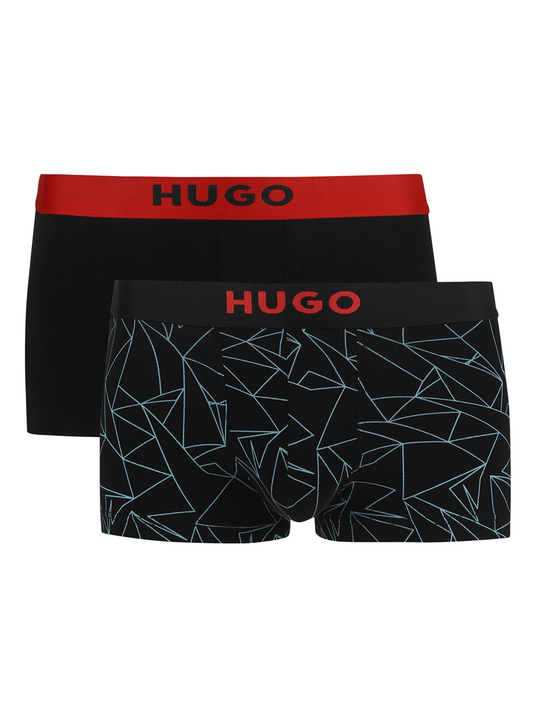 

HUGO Men Pack of 2 Assorted Trunks 0312047187A22026A07, Black