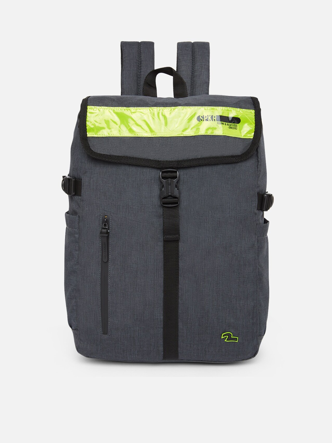 

SPYKAR Men Grey Solid Backpack