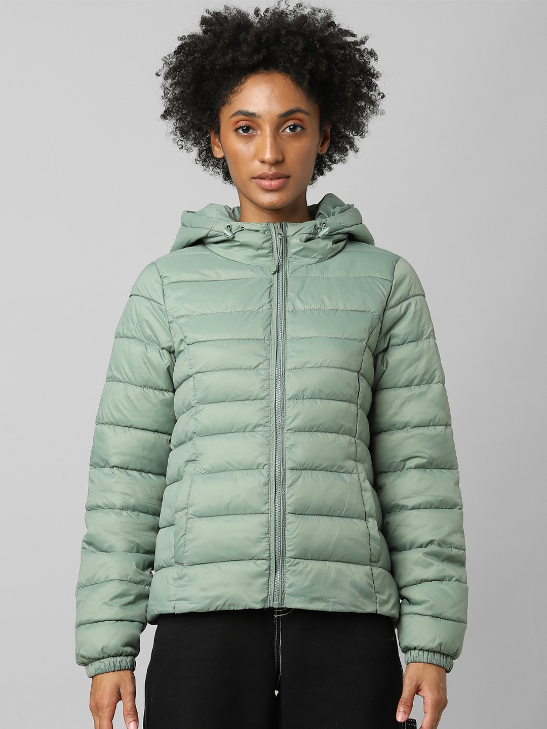 

ONLY Women Green Puffer Jacket