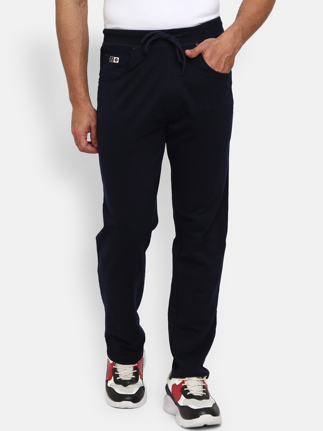 

V-Mart Men Navy Blue Solid Terry Track Pants