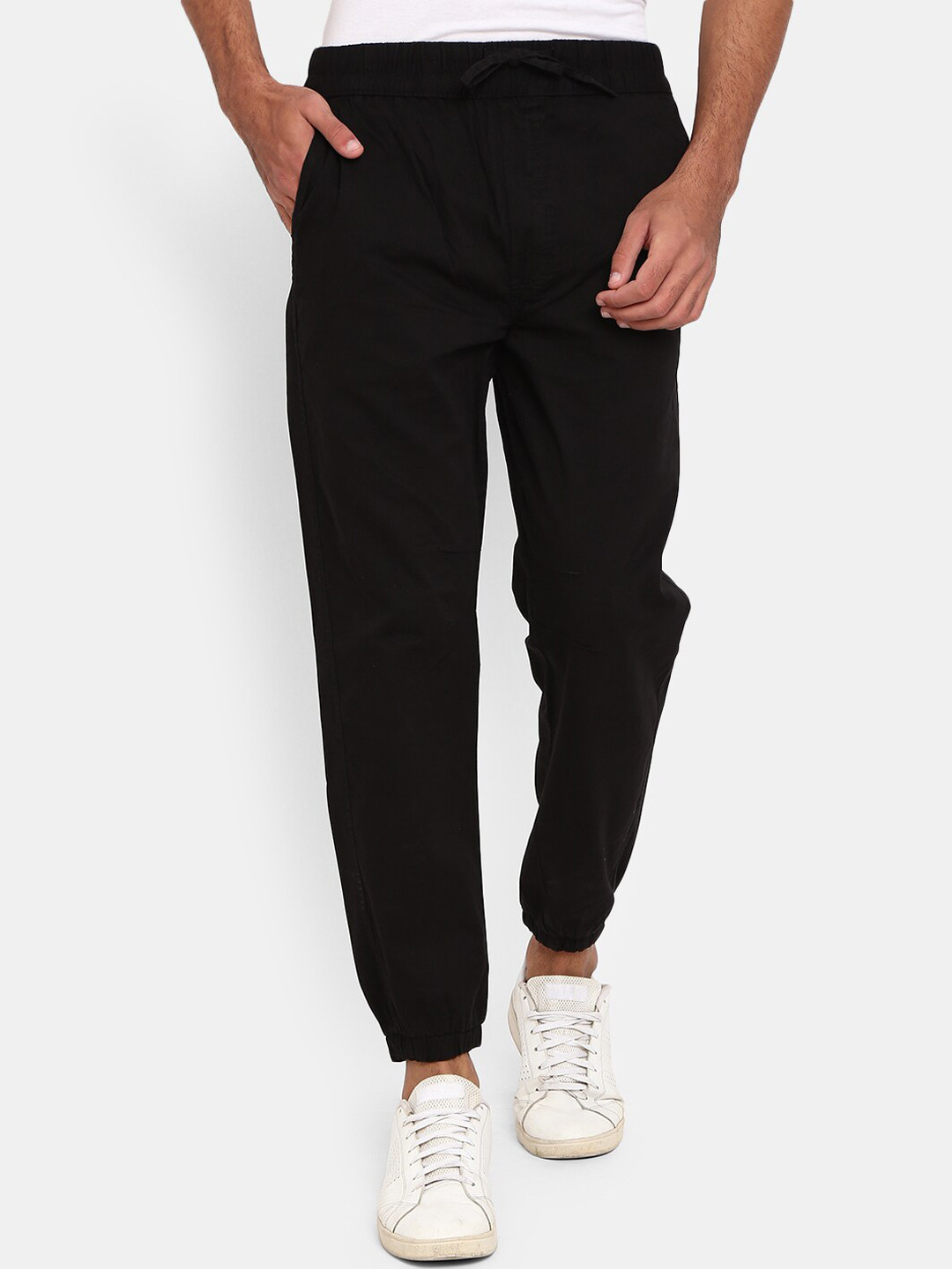 

V-Mart Men Black Solid Track Pants