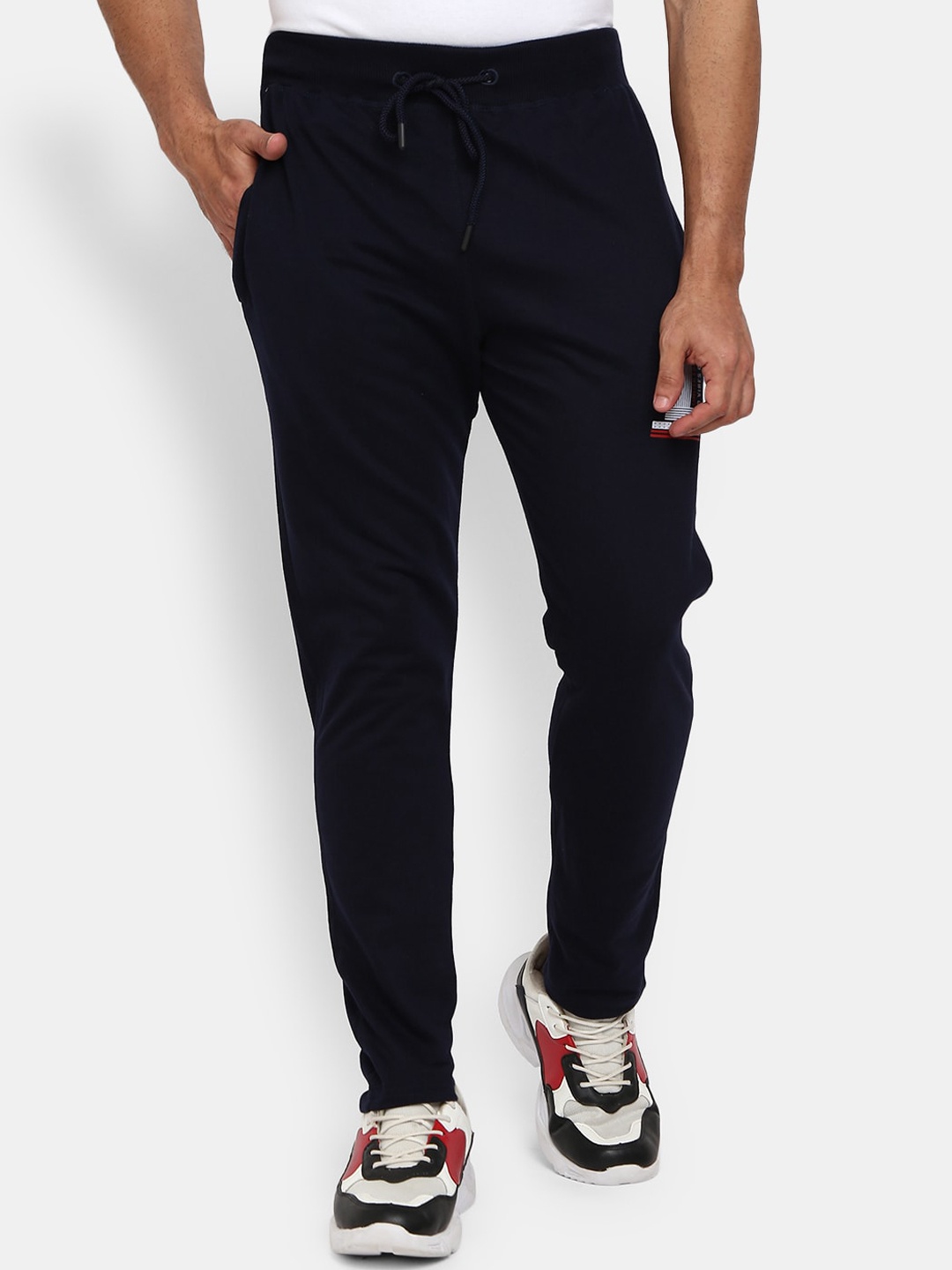 

V-Mart Men Navy Blue Solid Terry Track Pants