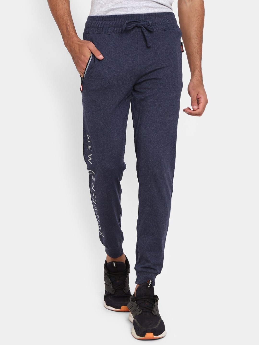 

V-Mart Men Navy Blue Solid Joggers