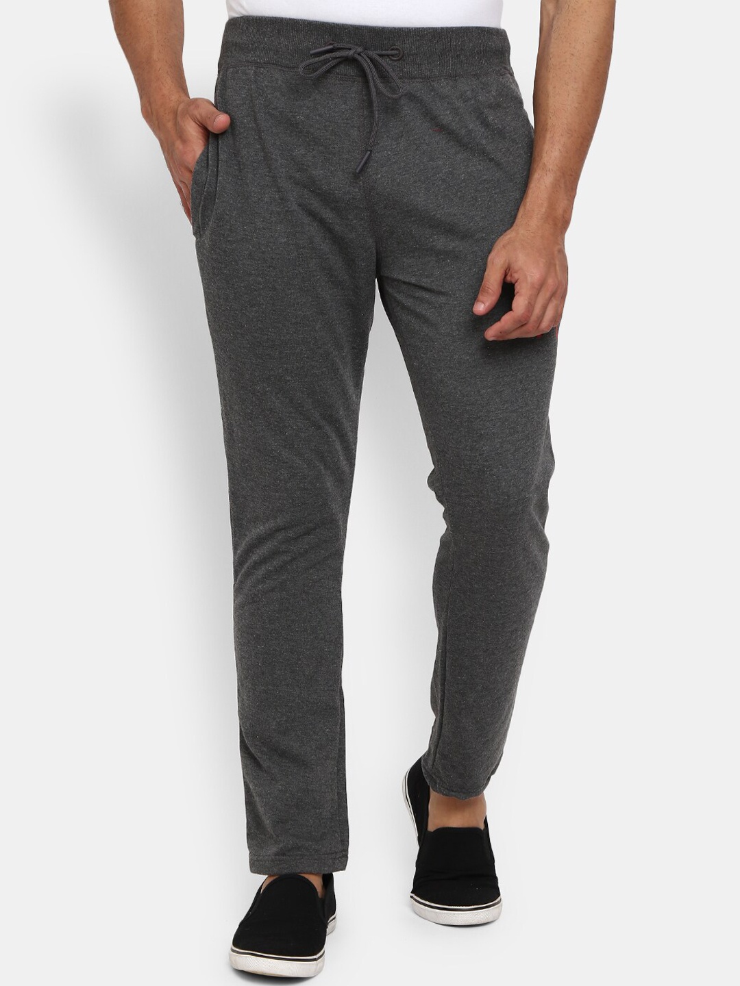 

V-Mart Men Grey Melange Solid Terry Track Pants