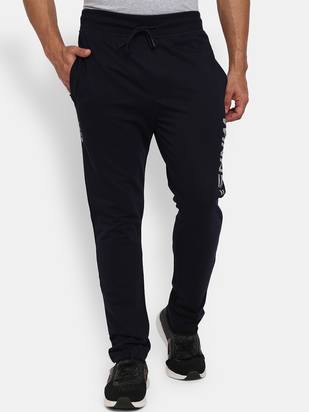 

V-Mart Men Navy Blue Solid Track Pants