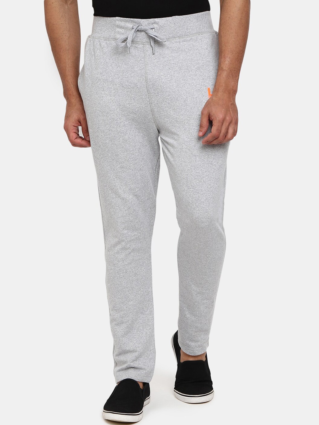 

V-Mart Men Grey Melange Printed Regular Fit Track Pants
