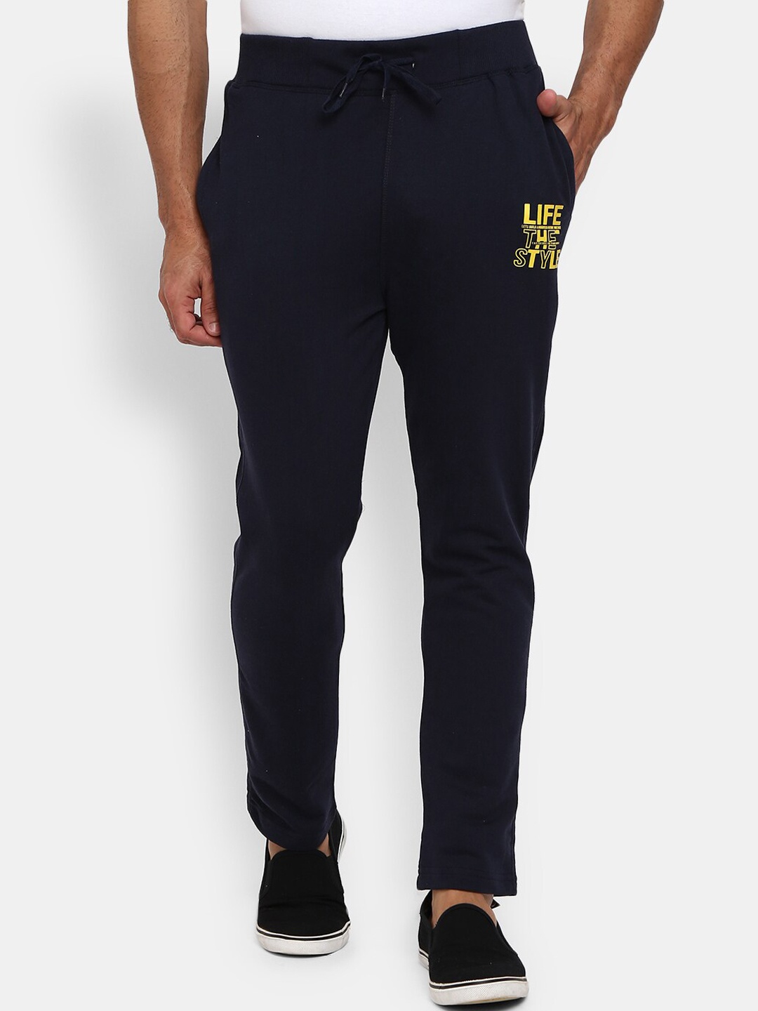 

V-Mart Men Navy Blue Solid Track Pants