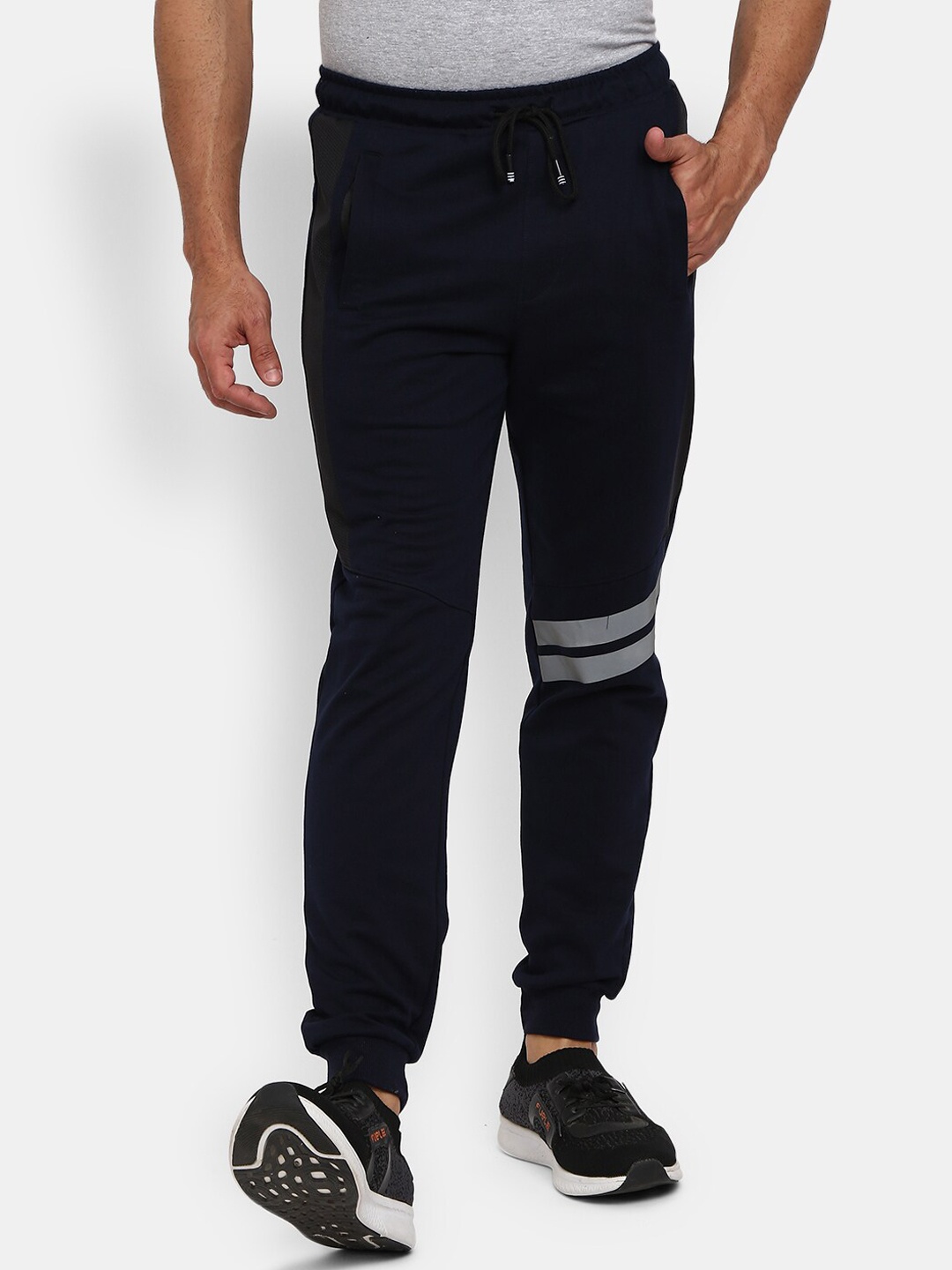 

V-Mart Men Navy Blue Solid Terry Track Pants