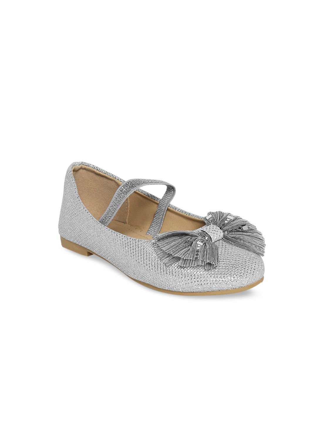 

Pantaloons Junior Girls Silver-Toned Bows Ballerinas Flats