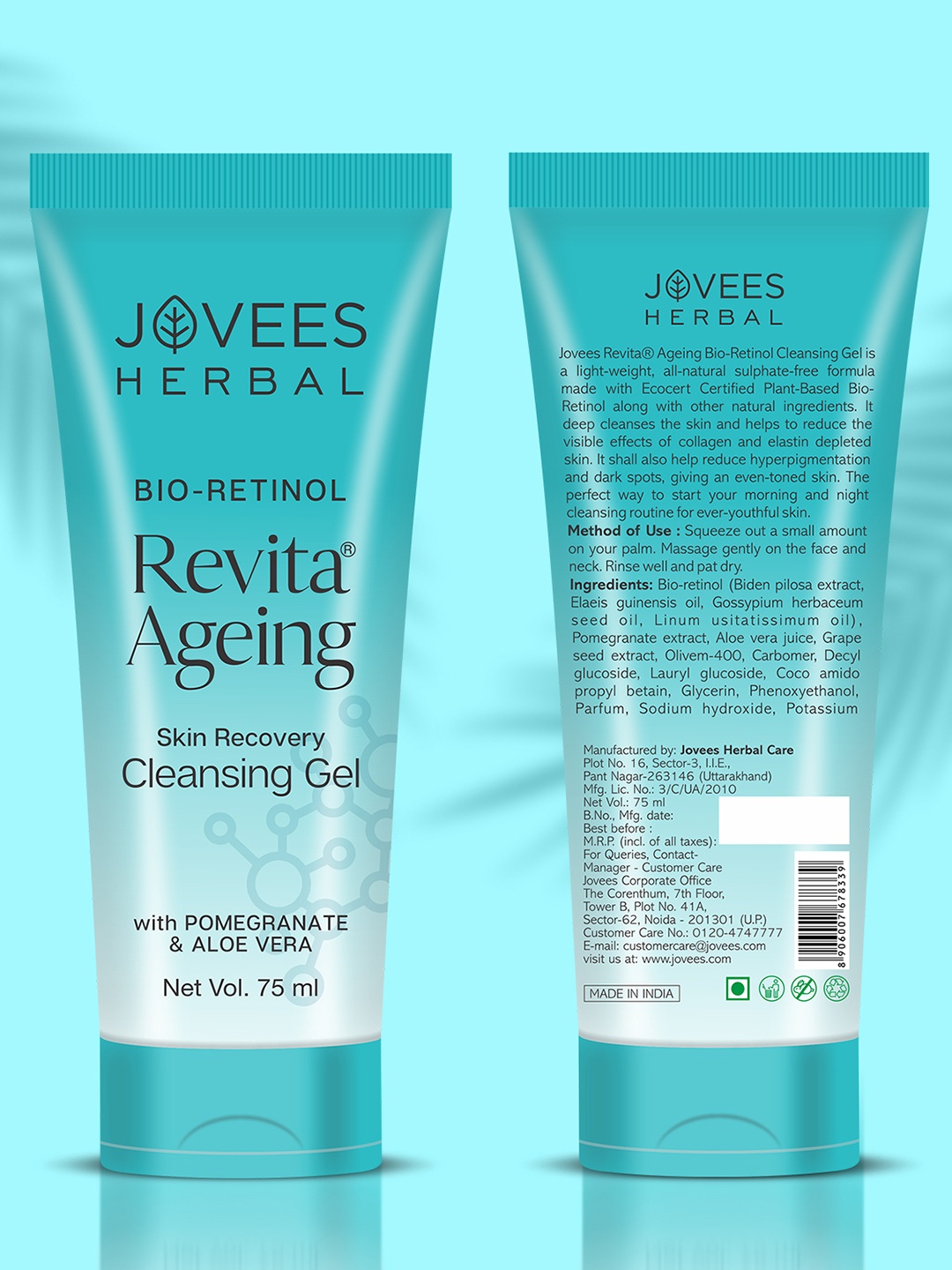 

Jovees Herbal Revita Ageing Skin Recovery Cleansing Gel - 75 ML, White