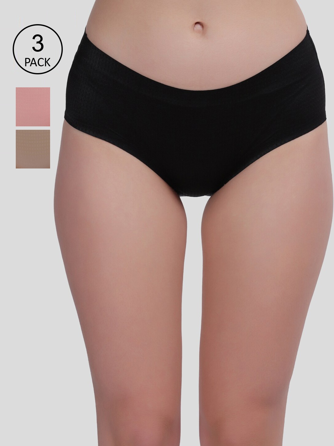 

Amour Secret Women Pack Of 3 Multi Mid Rise Hipster Briefs