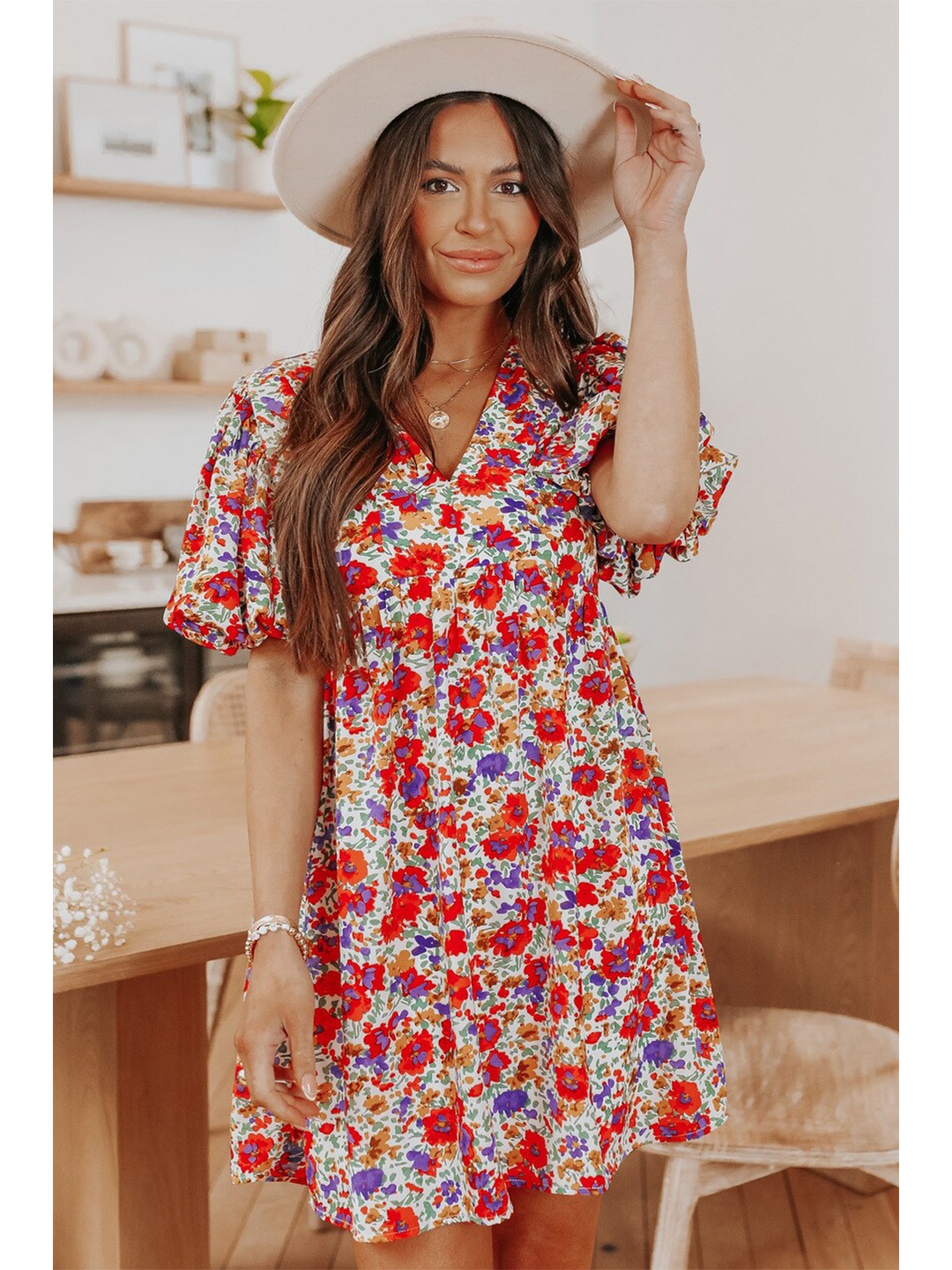 

La Aimee Women Multi-Coloured Floral Dress