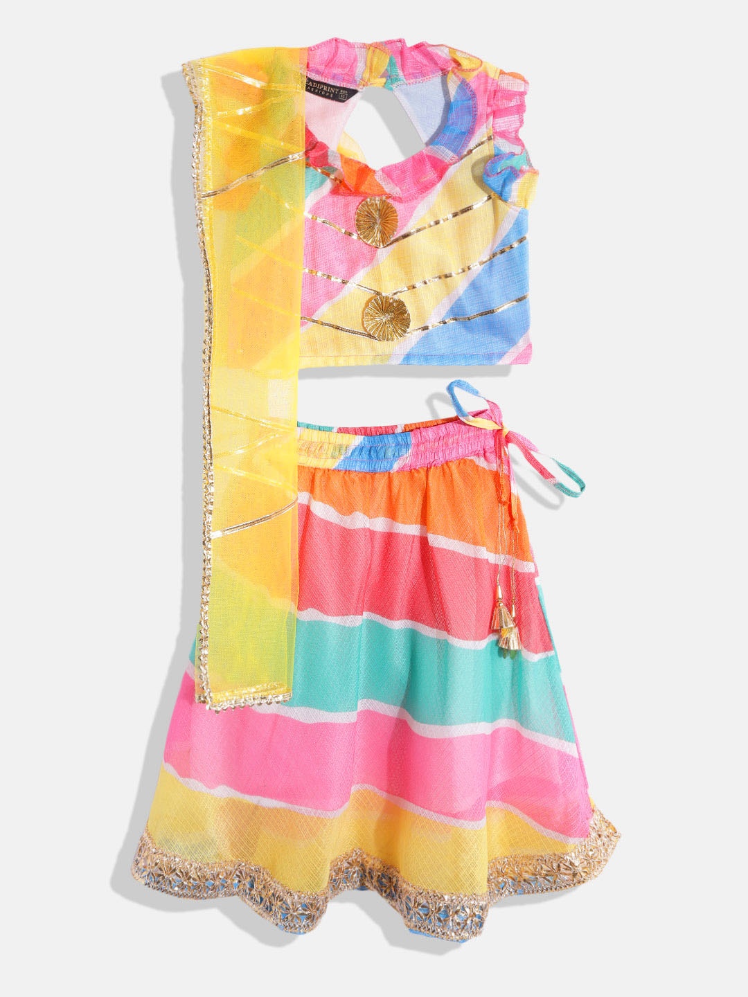 

Readiprint Fashions Girls Multicoloured Printed Ready to Wear Lehenga & Blouse With Dupatta, Multi