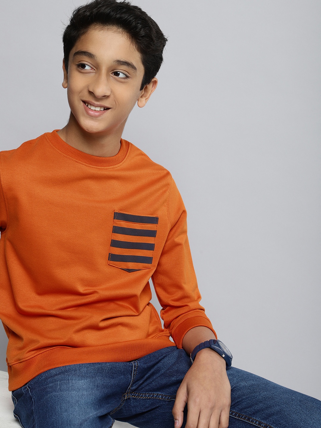 

M&H Juniors Boys Orange Sweatshirt