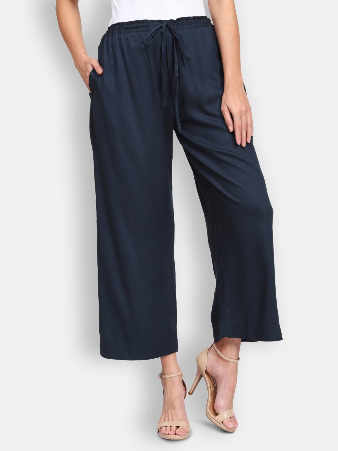 

SHEREEN Women Blue Solid Palazzos