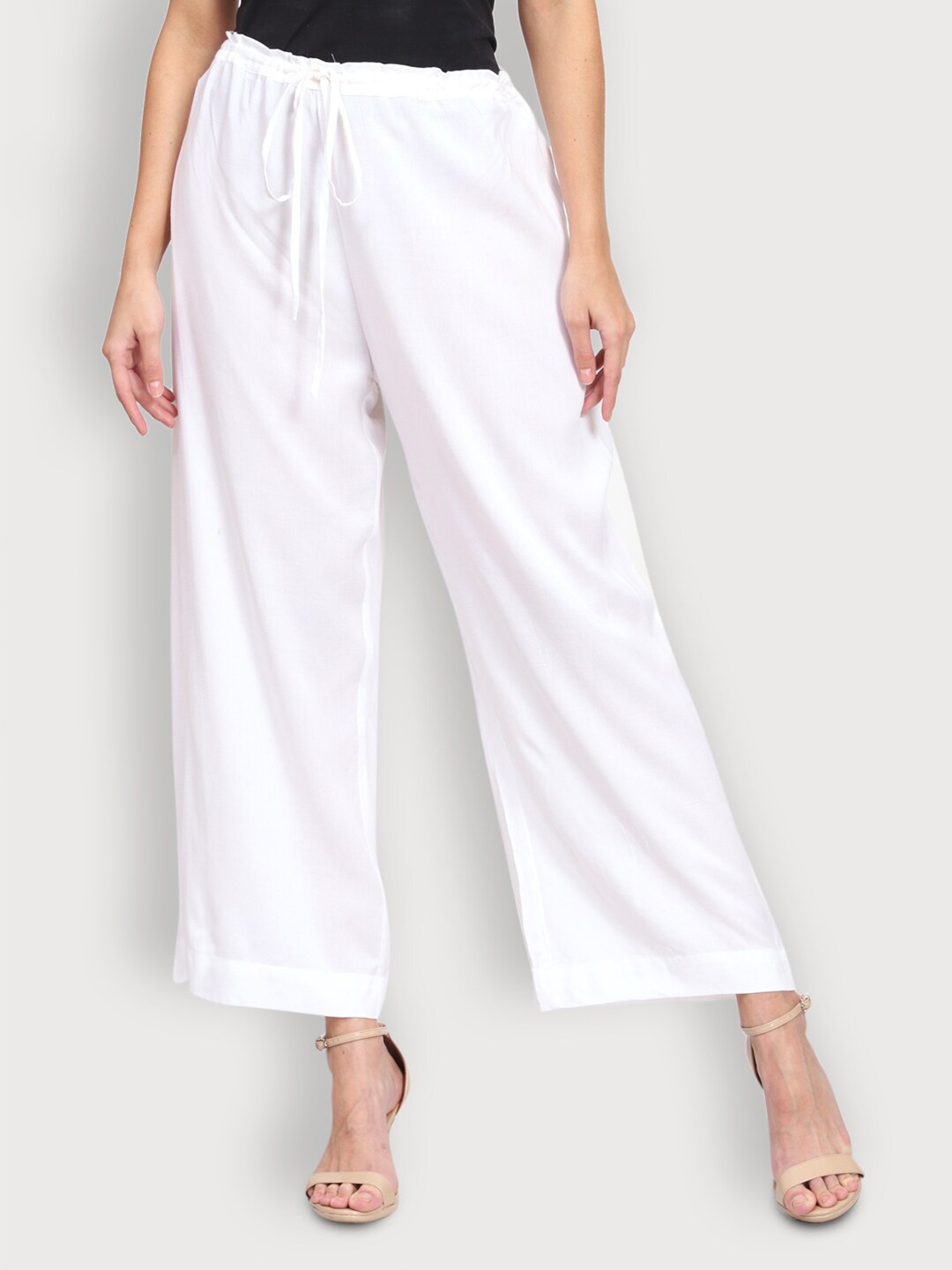 

SHEREEN Women Off White Ethnic Palazzos