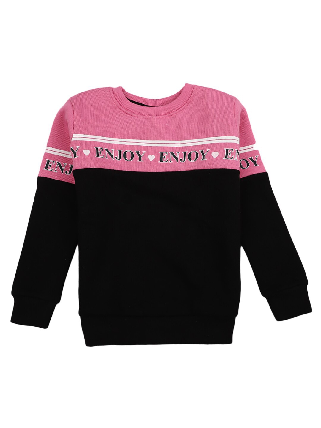 

V-Mart Girls Pink Colourblocked Sweatshirt