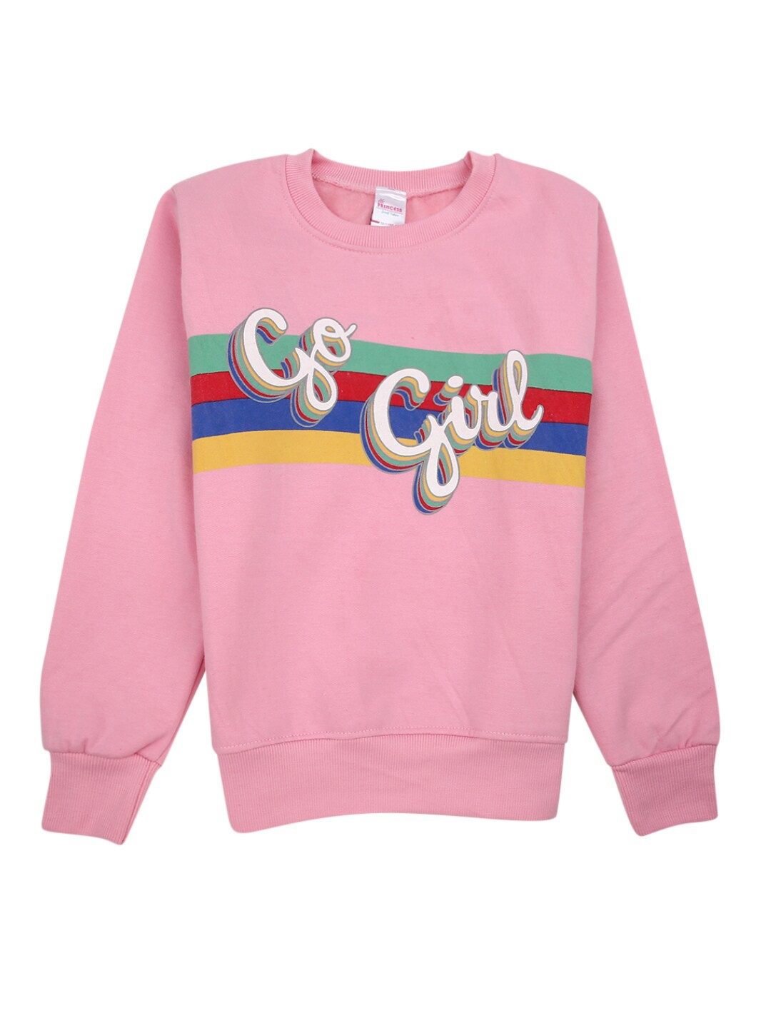 

V-Mart Girls Pink Printed Cotton Sweatshirt