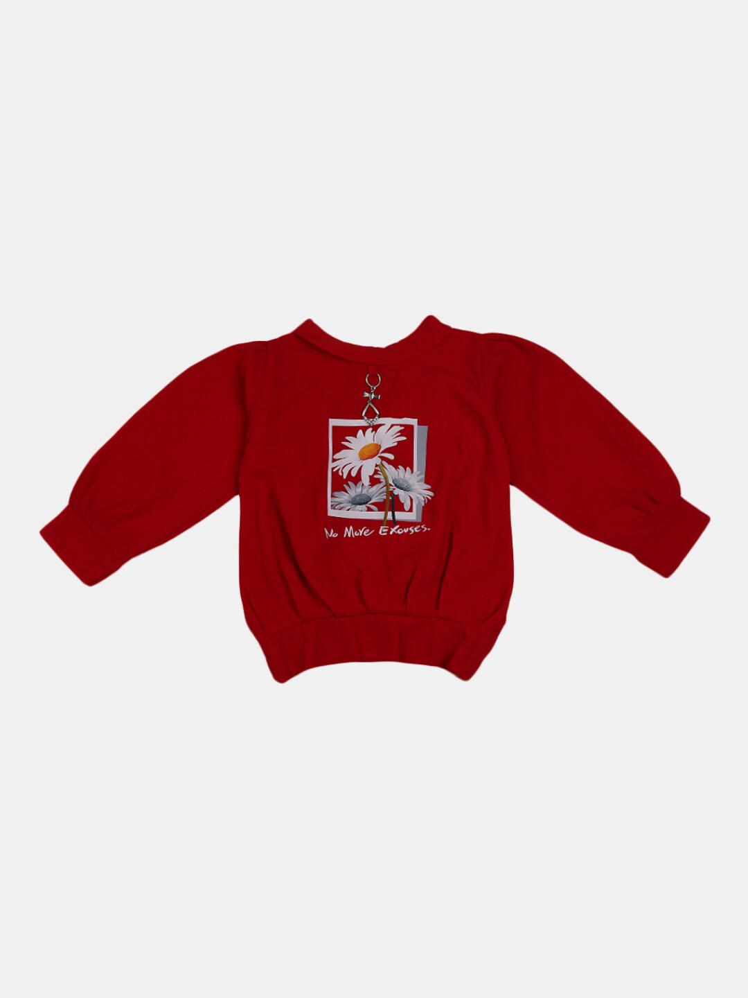 

V-Mart Girls Red Graphic Print Top
