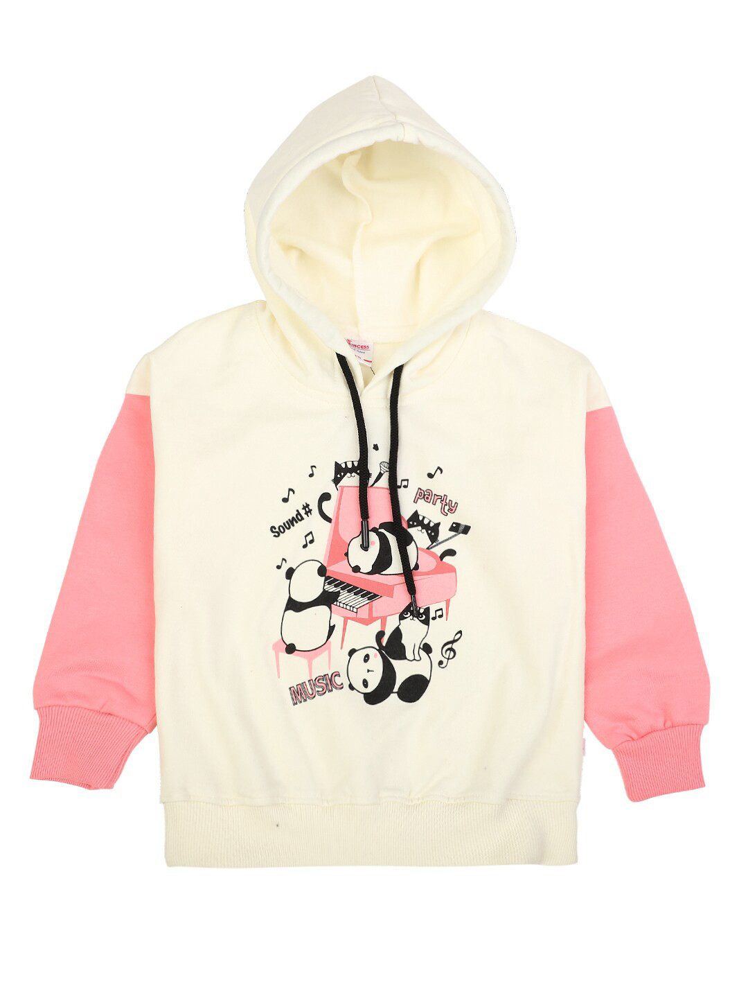 

V-Mart White & Pink Print Blouson Top