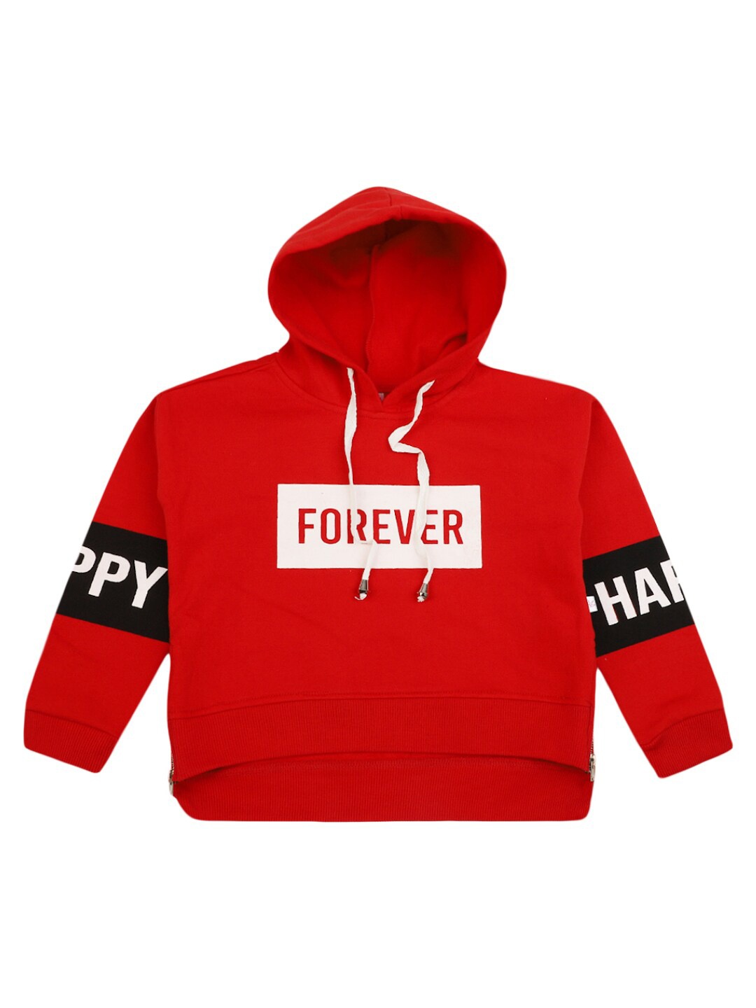

V-Mart Girls Red Printed Hooded Top