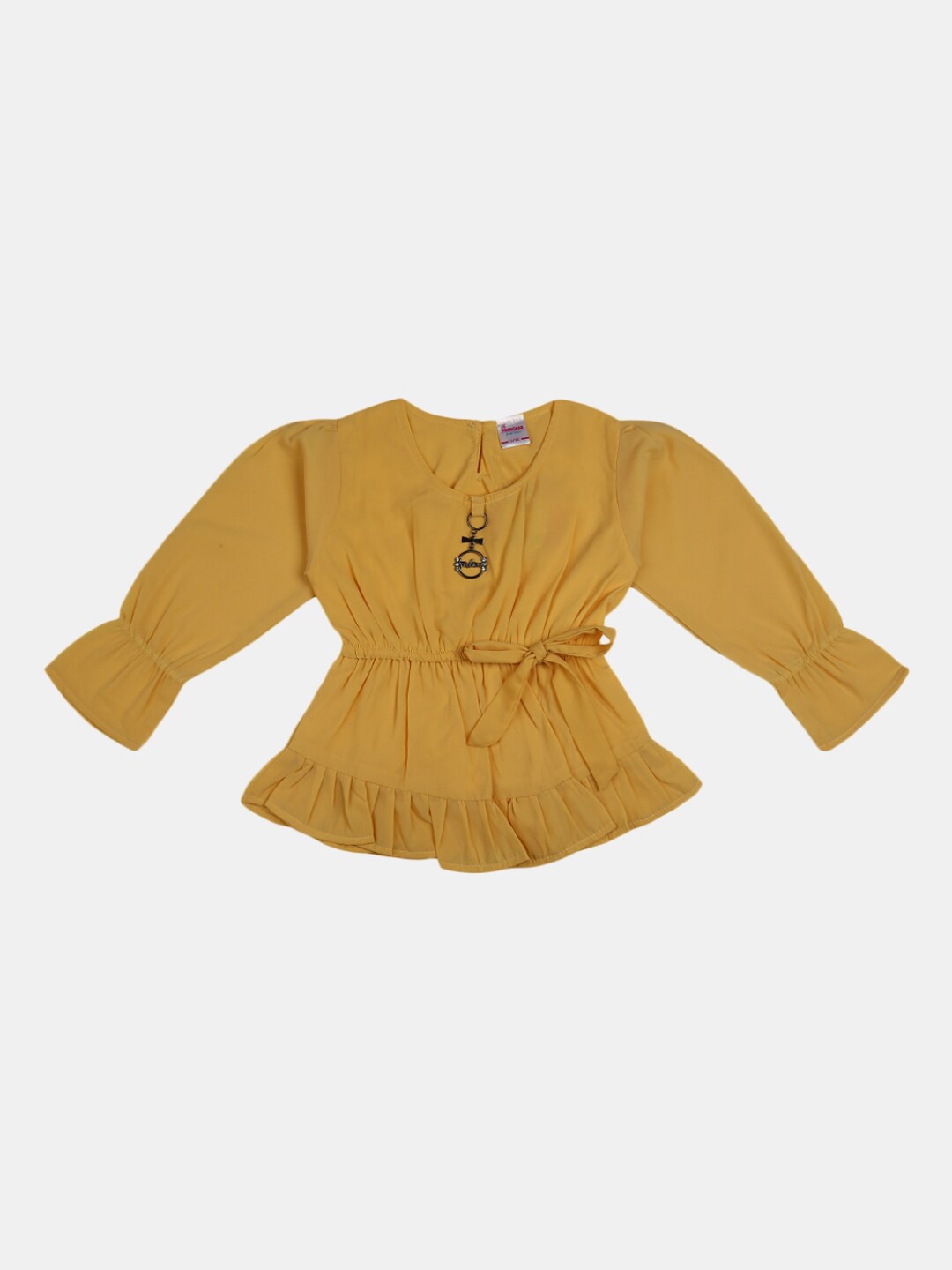 

V-Mart Yellow Cinched Waist Top