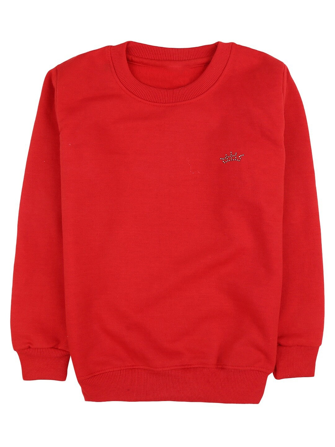 

V-Mart Girls Red Solid Sweatshirt