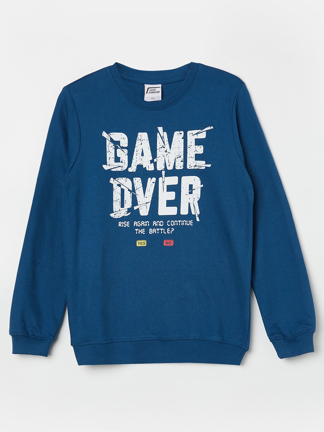 

Fame Forever by Lifestyle Boys Blue Typography Printed Sweatshirt