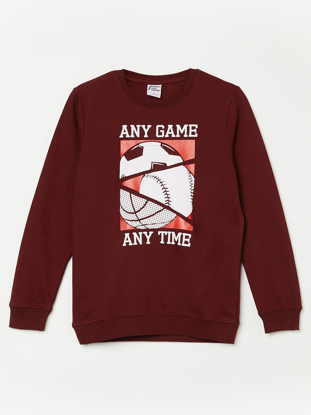 

Fame Forever by Lifestyle Boys Red Graphic Printed Sweatshirt