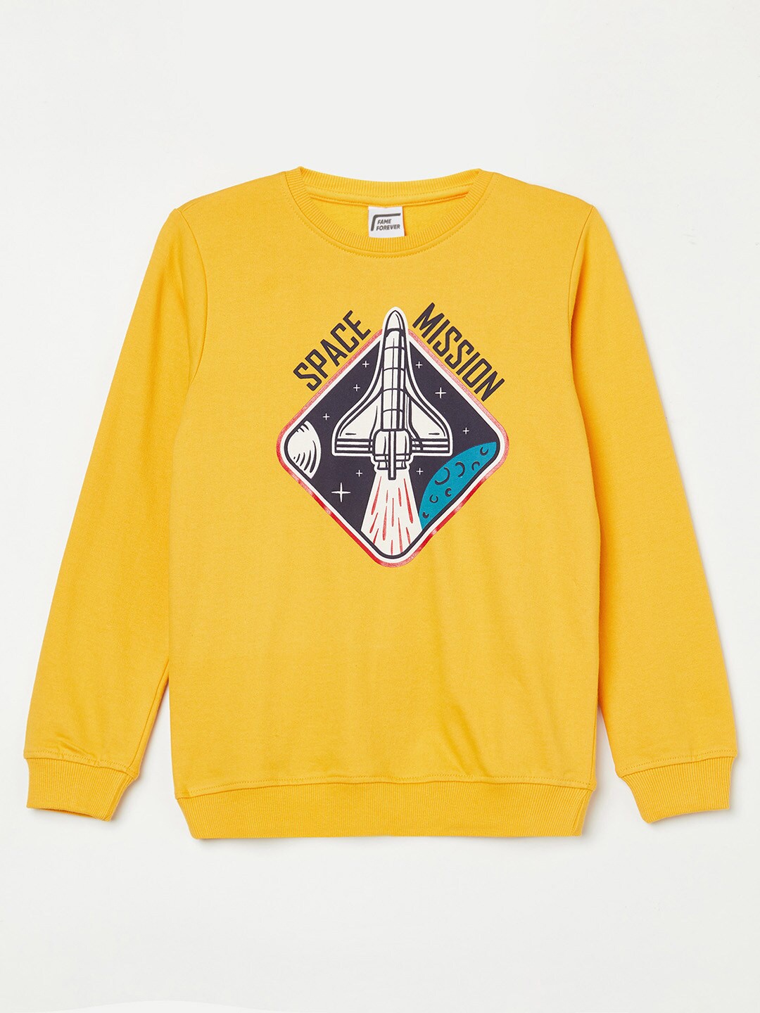 

Fame Forever by Lifestyle Boys Yellow Printed Sweatshirt