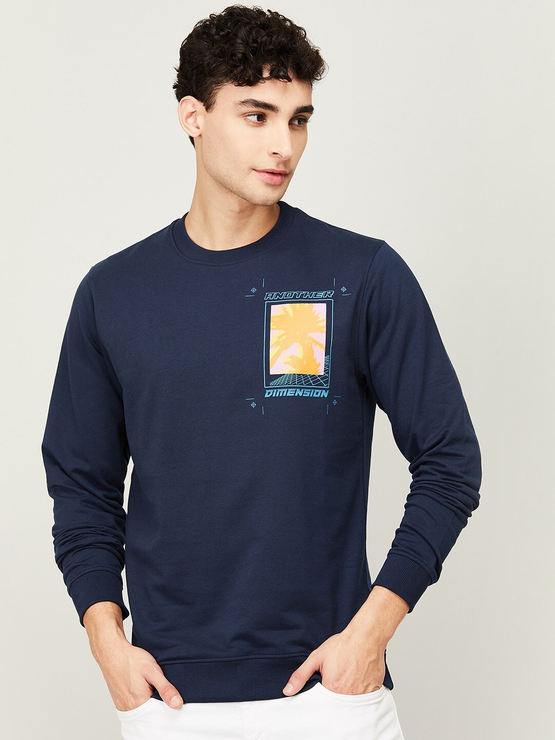 

Fame Forever by Lifestyle Men Navy Blue Printed Sweatshirt
