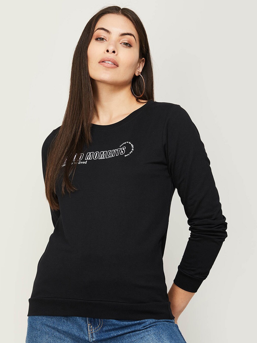 

Fame Forever by Lifestyle Women Black Printed Sweatshirt