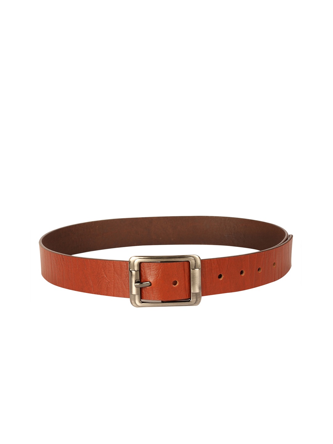 

Calvadoss Men Tan Textured Leather Belt