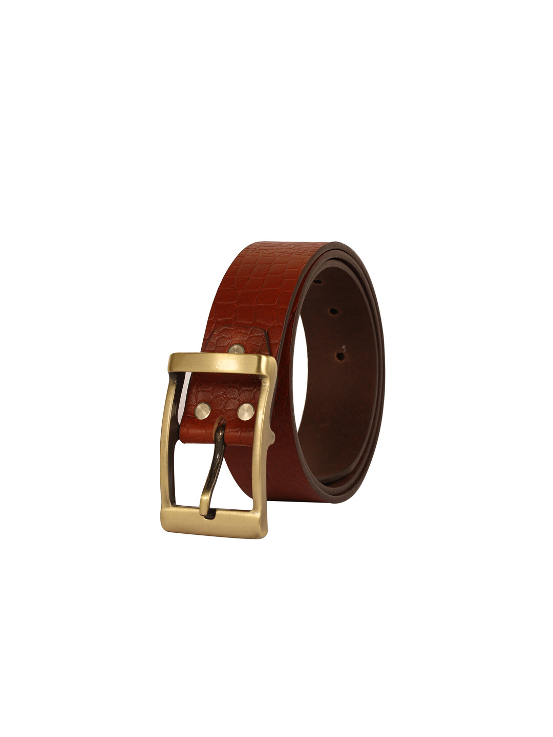 

Calvadoss Men Tan Leather Belt