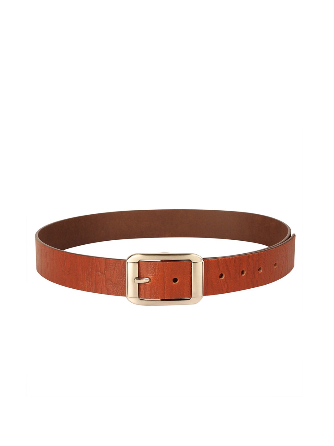 

Calvadoss Men Tan Textured Leather Belt