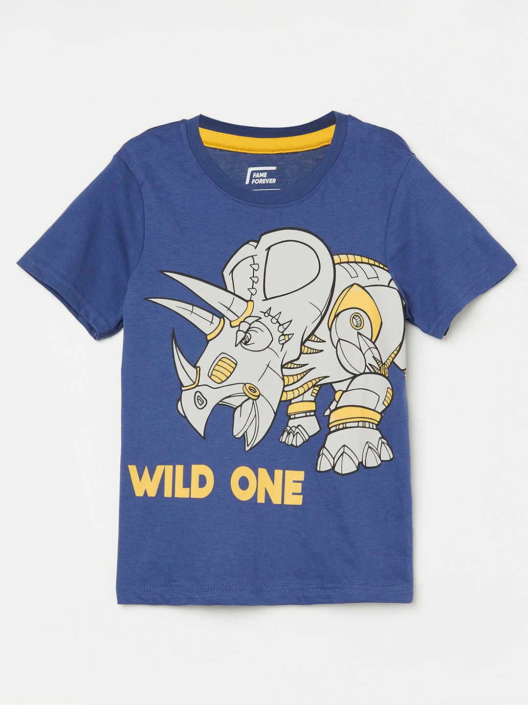 

Fame Forever by Lifestyle Boys Blue Printed Pure Cotton T-shirt