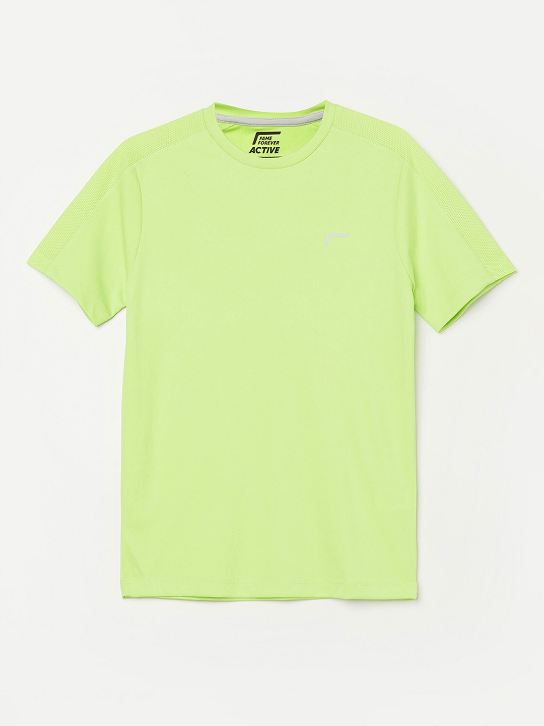 

Fame Forever by Lifestyle Boys Lime Green Solid Regular Fit T-shirt