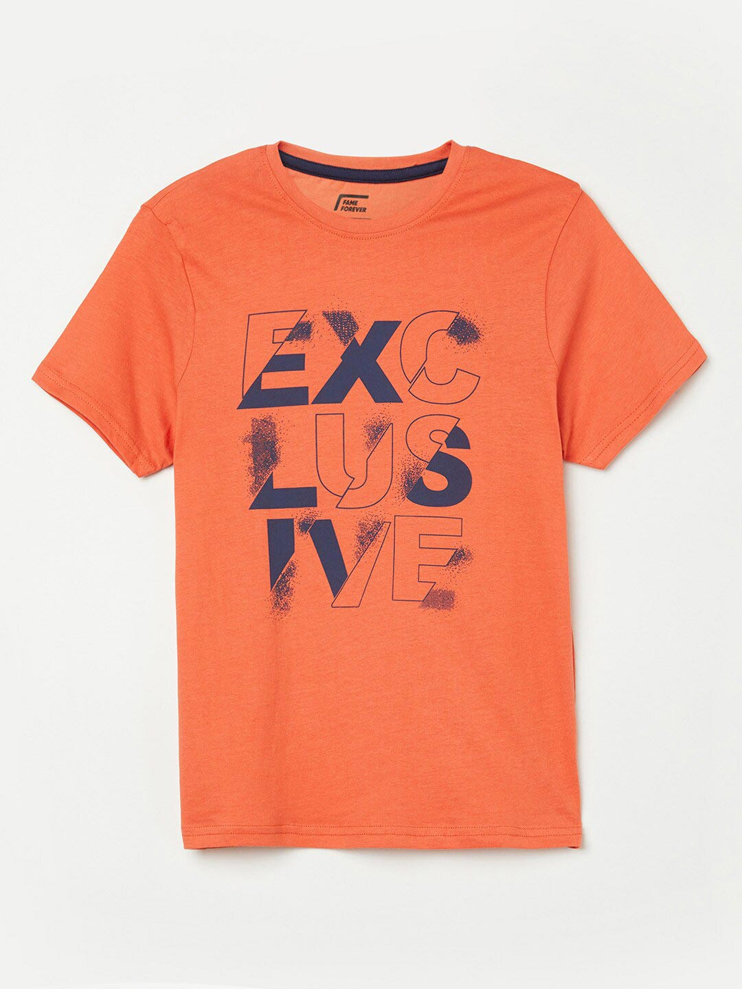 

Fame Forever by Lifestyle Boys Coral Typography Printed Pure Cotton T-shirt