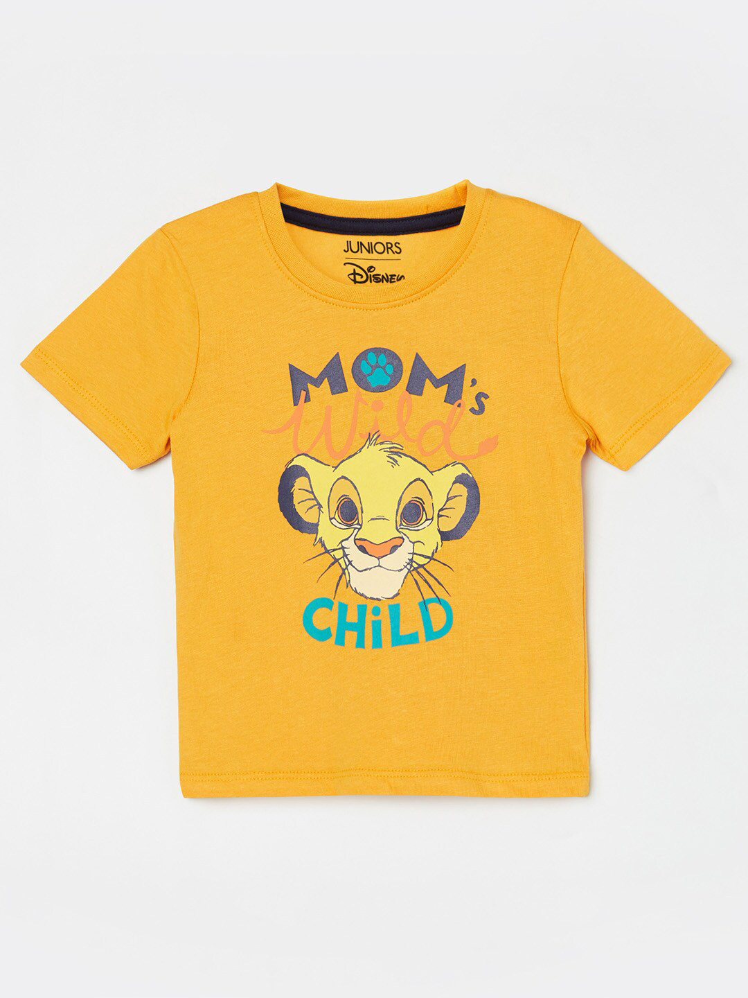 

Juniors by Lifestyle Boys Yellow Printed Pure Cotton T-shirt