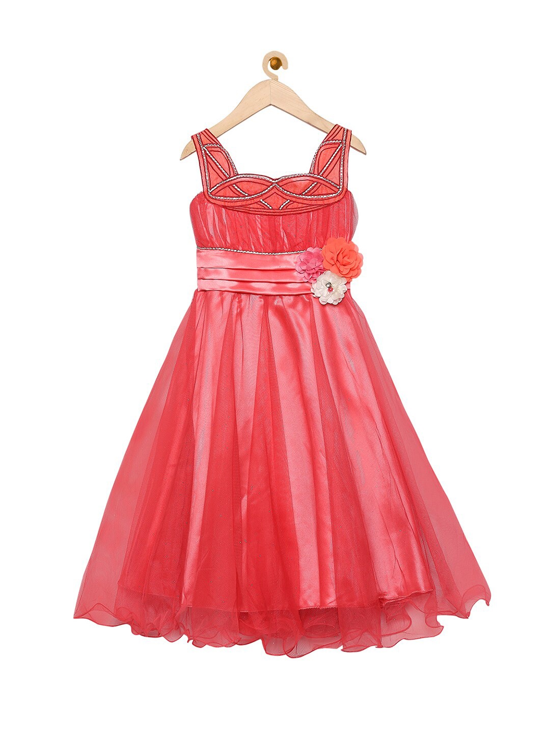 Actuel Girls Red Net Dress