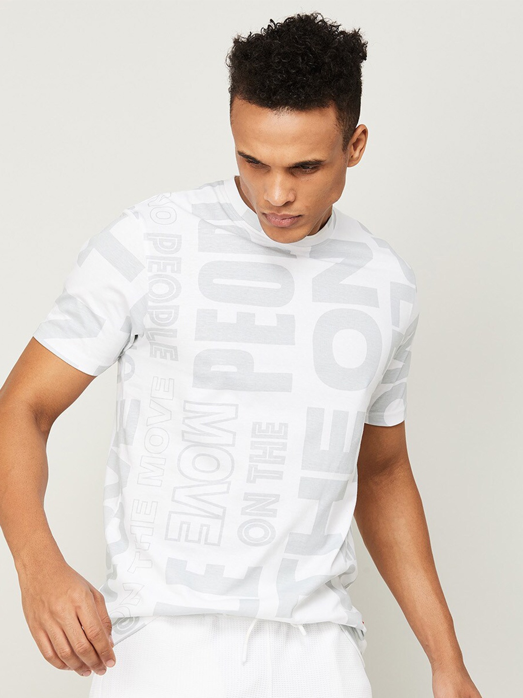 

Kappa Men White Typography Printed T-shirt