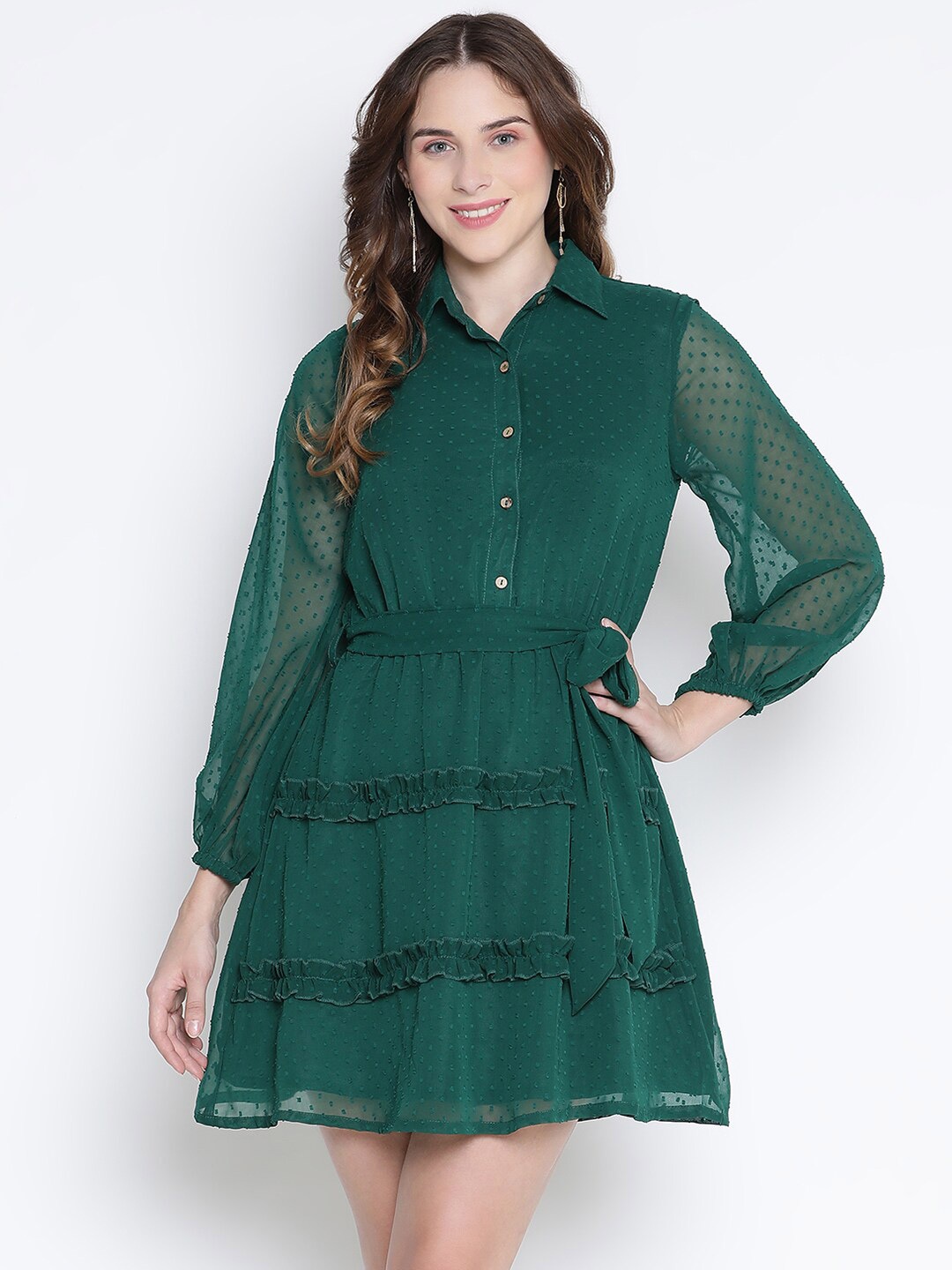 

DRAAX Women Fashions Green Dress