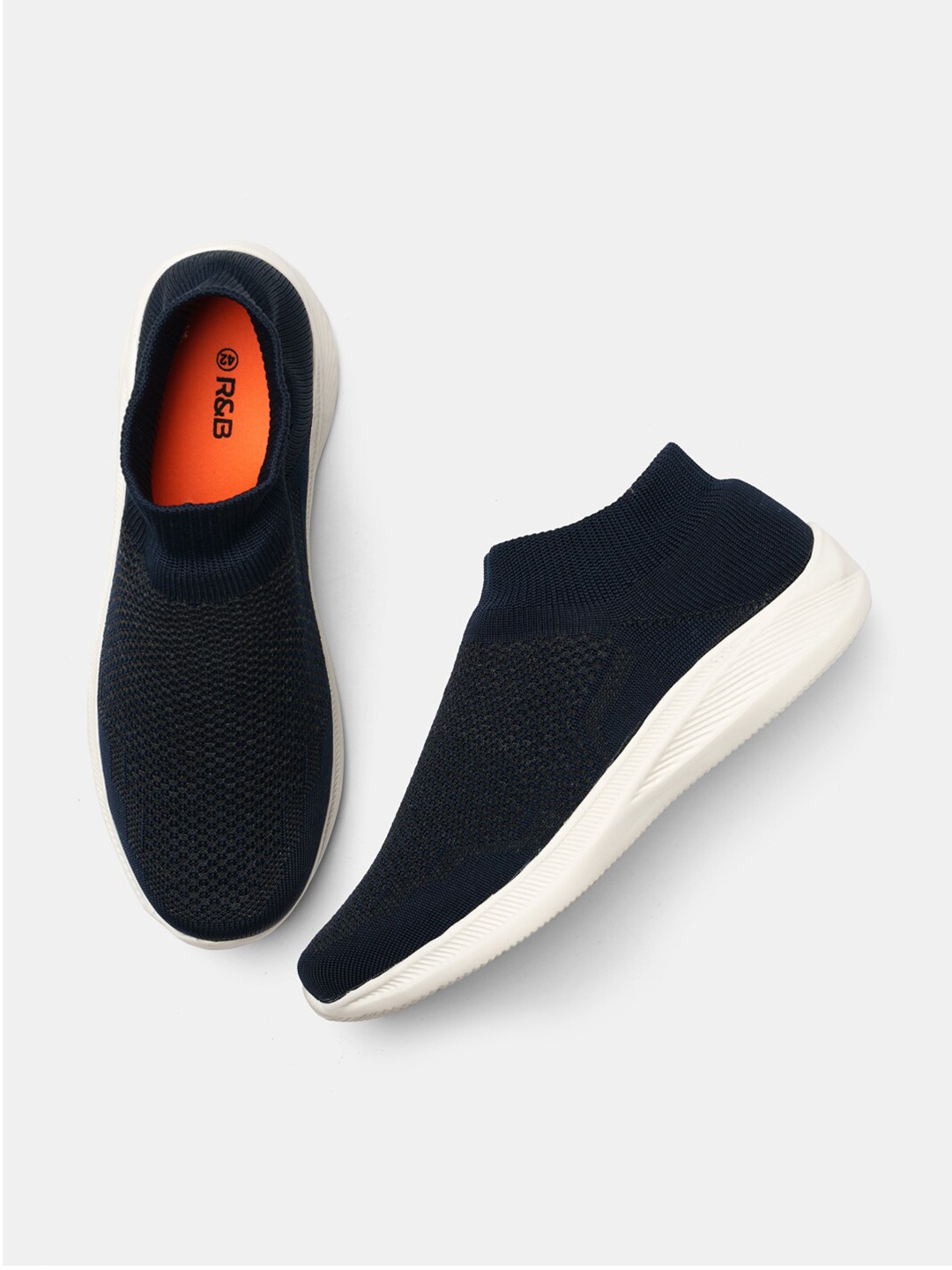 

R&B Men Blue Walking Non-Marking Shoes