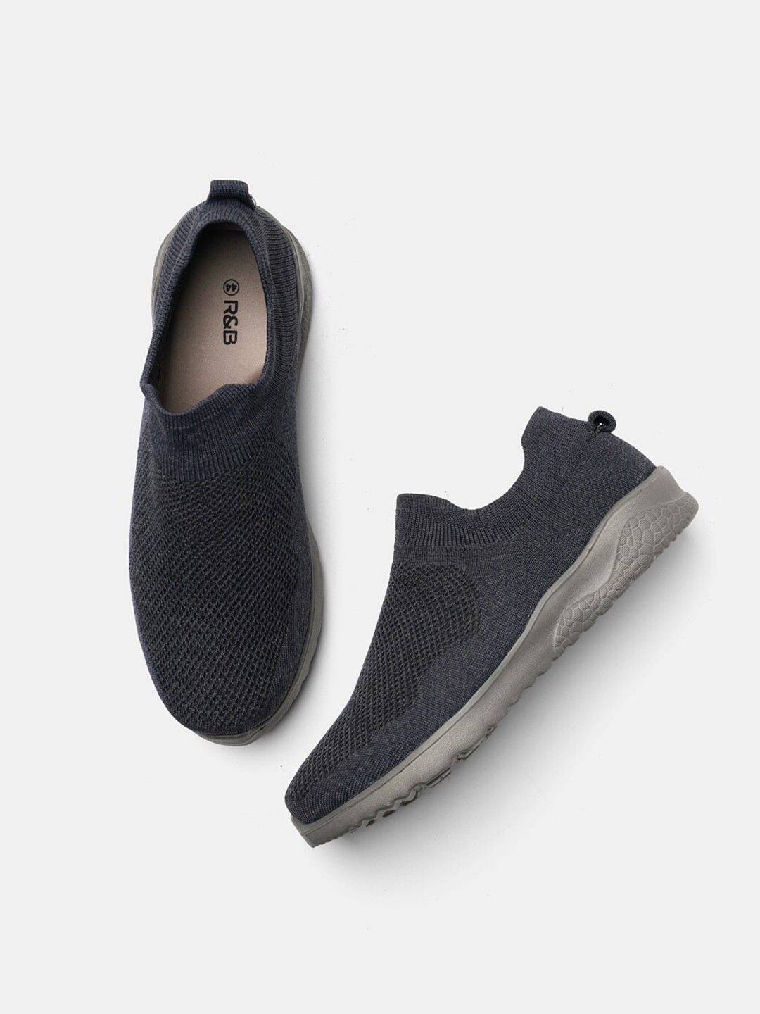 

R&B Men Blue Walking Non-Marking Shoes