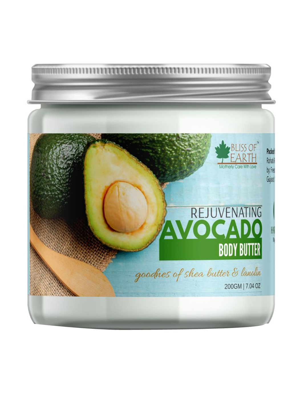 

Bliss of Earth Cruelty Free & Vegan Rejuvenating Avocado Body Butter - 200 g, Blue