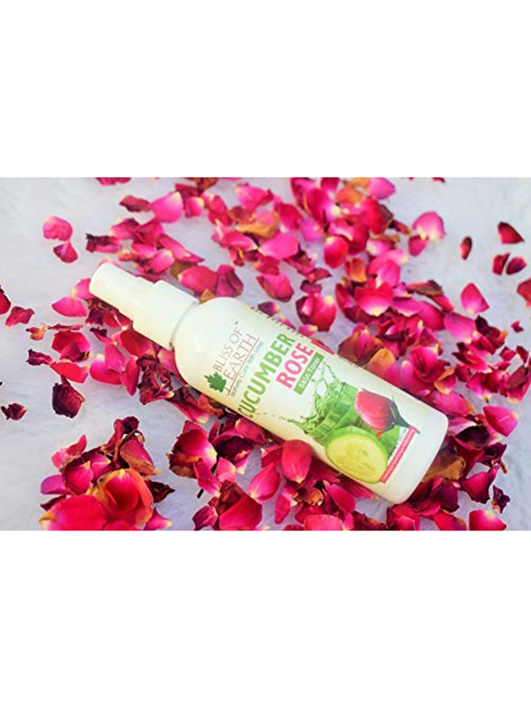 

Bliss of Earth Refreshing & Soothing 100% Pure Cucumber Rose Skin Toner - 100 ml, Green